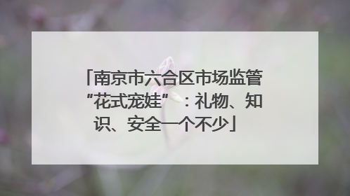 南京市六合区市场监管“花式宠娃”：礼物、知识、安全一个不少
