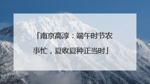 南京高淳：端午时节农事忙，夏收夏种正当时