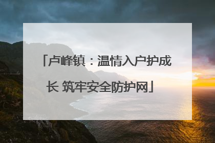 卢峰镇：温情入户护成长 筑牢安全防护网