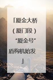 厦金大桥（厦门段）“厦金号”盾构机始发