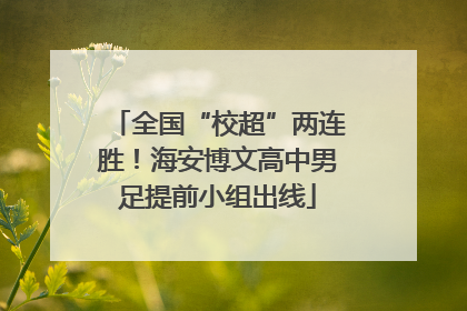 全国“校超”两连胜！海安博文高中男足提前小组出线