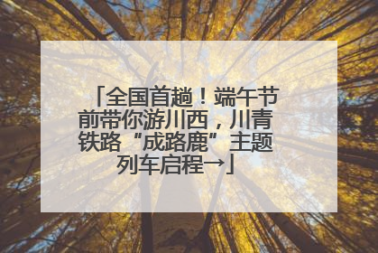 全国首趟！端午节前带你游川西，川青铁路“成路鹿”主题列车启程→