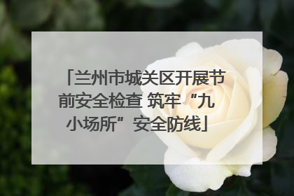 兰州市城关区开展节前安全检查 筑牢“九小场所”安全防线