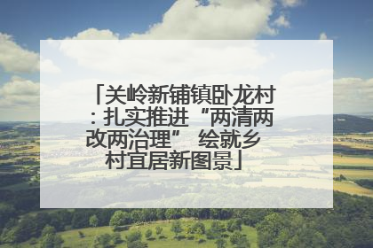 关岭新铺镇卧龙村：扎实推进“两清两改两治理” 绘就乡村宜居新图景