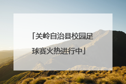 关岭自治县校园足球赛火热进行中