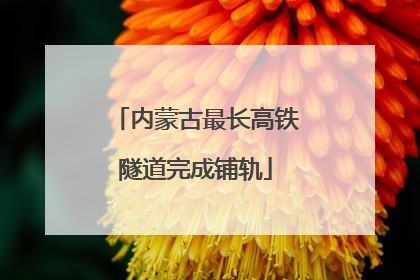 内蒙古最长高铁隧道完成铺轨