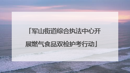 军山街道综合执法中心开展燃气食品双检护考行动