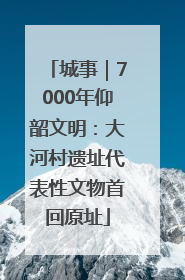 城事｜7000年仰韶文明：大河村遗址代表性文物首回原址