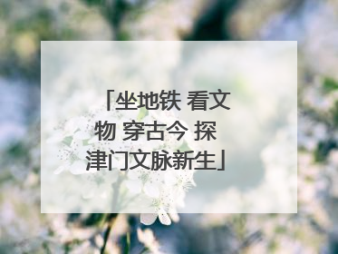 坐地铁 看文物 穿古今 探津门文脉新生