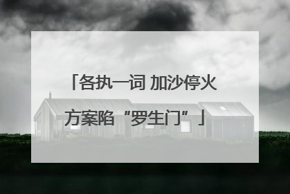 各执一词 加沙停火方案陷“罗生门”