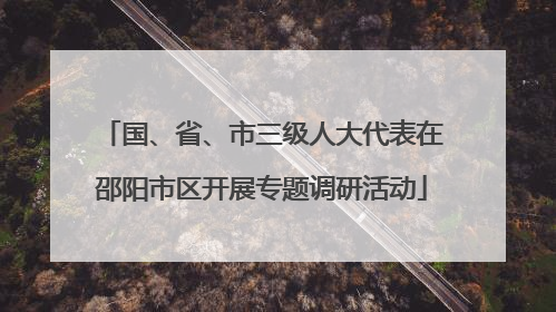 国、省、市三级人大代表在邵阳市区开展专题调研活动