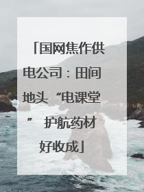 国网焦作供电公司：田间地头“电课堂” 护航药材好收成