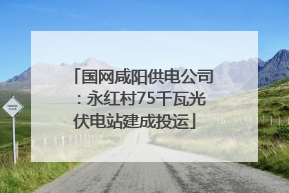 国网咸阳供电公司：永红村75千瓦光伏电站建成投运