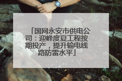 国网永安市供电公司：迎峰度夏工程按期投产，提升输电线路防雷水平