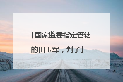国家监委指定管辖的田玉军，判了