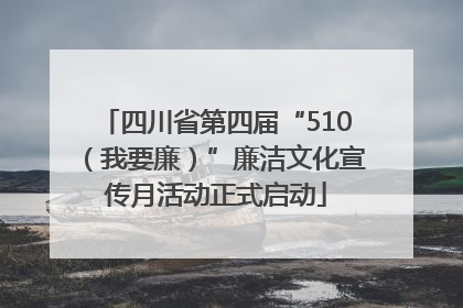 四川省第四届“510（我要廉）”廉洁文化宣传月活动正式启动