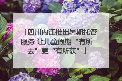 四川内江推出暑期托管服务 让儿童假期“有所去”更“有所获”