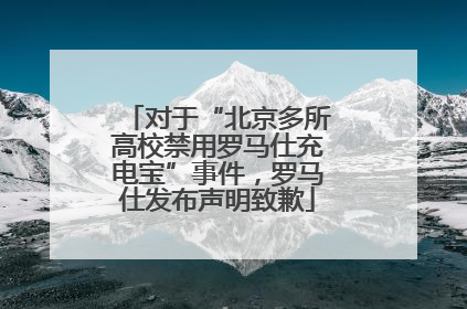 对于“北京多所高校禁用罗马仕充电宝”事件，罗马仕发布声明致歉