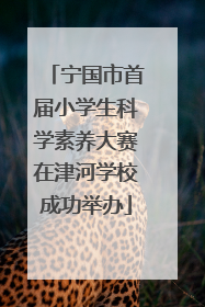 宁国市首届小学生科学素养大赛在津河学校成功举办