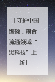 守护中国饭碗，粮食流通领域“黑科技”上新