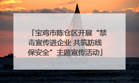 宝鸡市陈仓区开展“禁毒宣传进企业 共筑防线保安全”主题宣传活动