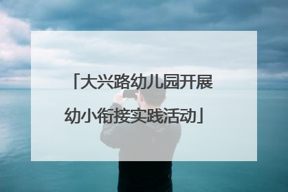 大兴路幼儿园开展幼小衔接实践活动