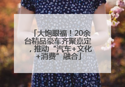 大饱眼福！20余台精品豪车齐聚嘉定，推动“汽车+文化+消费”融合