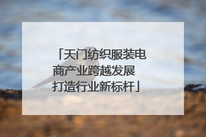 天门纺织服装电商产业跨越发展 打造行业新标杆