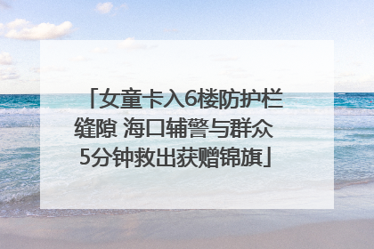 女童卡入6楼防护栏缝隙 海口辅警与群众5分钟救出获赠锦旗