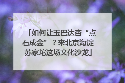 如何让玉巴达杏“点石成金”？来北京海淀苏家坨这场文化沙龙