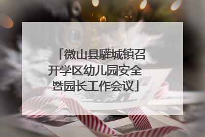微山县驩城镇召开学区幼儿园安全暨园长工作会议