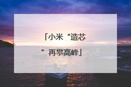 小米“造芯”再攀高峰