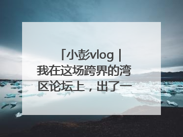 小彭vlog｜我在这场跨界的湾区论坛上，出了一道高考题……