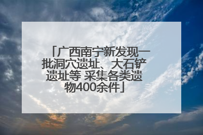 广西南宁新发现一批洞穴遗址、大石铲遗址等 采集各类遗物400余件