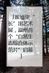废墟里“长”出艺术展，温州首个“自然生态综合体示范片”启幕