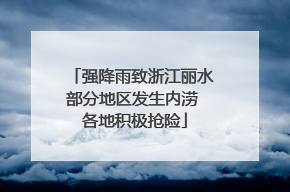 强降雨致浙江丽水部分地区发生内涝 各地积极抢险