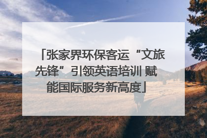 张家界环保客运“文旅先锋”引领英语培训 赋能国际服务新高度