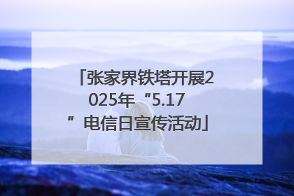 张家界铁塔开展2025年“5.17”电信日宣传活动