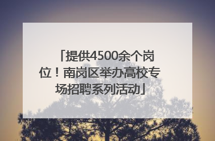 提供4500余个岗位！南岗区举办高校专场招聘系列活动