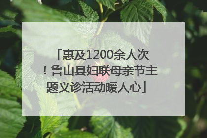 惠及1200余人次！鲁山县妇联母亲节主题义诊活动暖人心