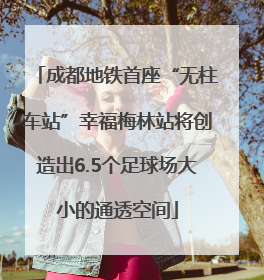 成都地铁首座“无柱车站”幸福梅林站将创造出6.5个足球场大小的通透空间