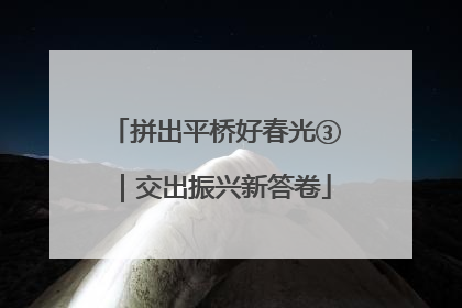 拼出平桥好春光③｜交出振兴新答卷