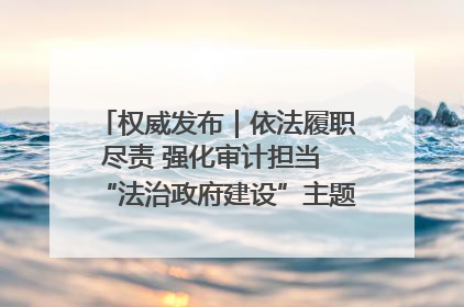 权威发布｜依法履职尽责 强化审计担当 “法治政府建设”主题系列新闻发布会市审计局专场召开