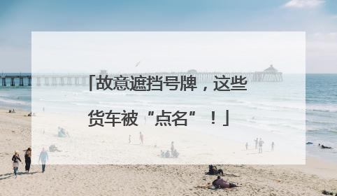 故意遮挡号牌，这些货车被“点名”！
