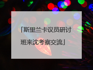 斯里兰卡议员研讨班来沈考察交流