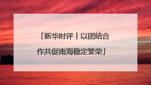 新华时评丨以团结合作共促南海稳定繁荣