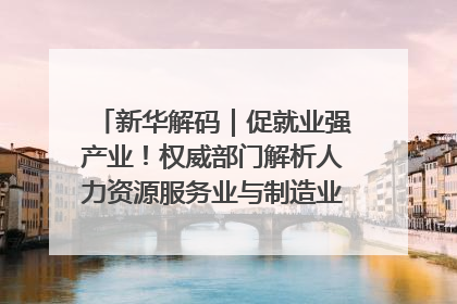 新华解码｜促就业强产业！权威部门解析人力资源服务业与制造业融合发展试点
