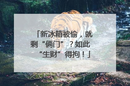 新冰箱被偷，就剩“俩门”？如此“生财”得拘！