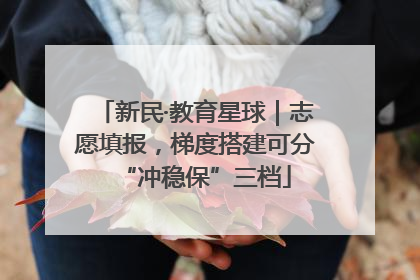 新民·教育星球｜志愿填报，梯度搭建可分“冲稳保”三档