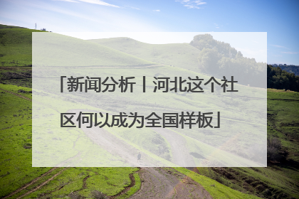 新闻分析丨河北这个社区何以成为全国样板